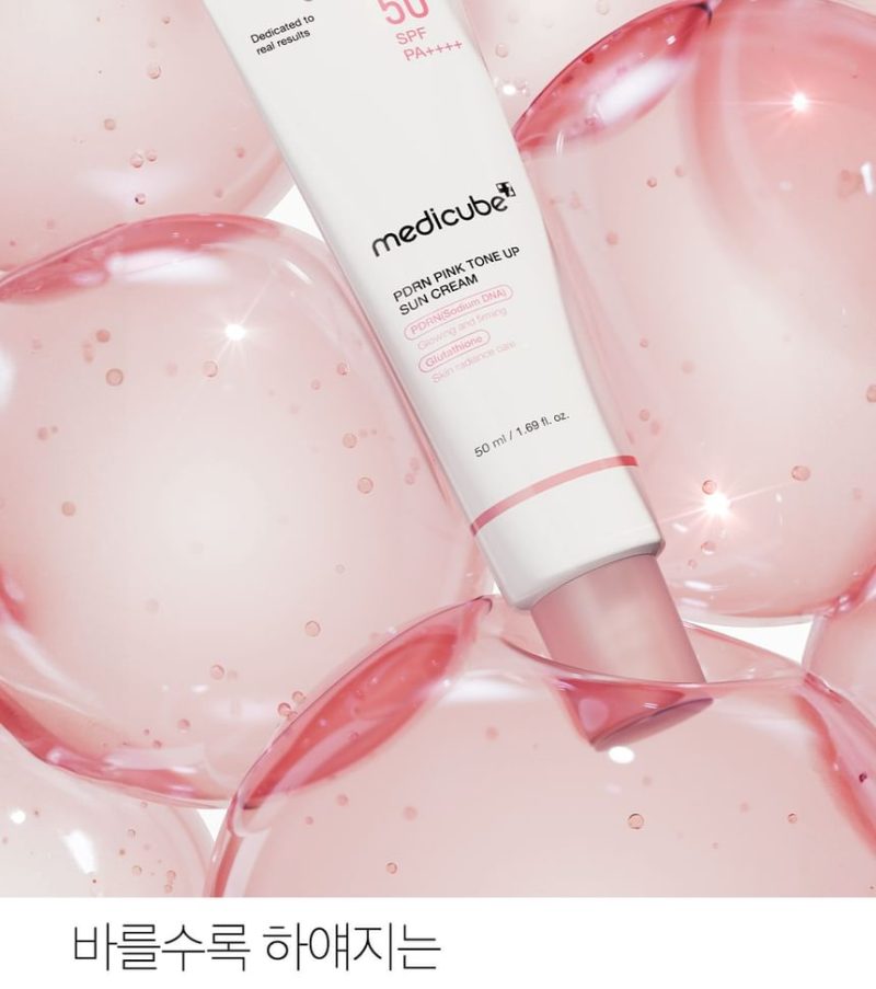 کرم ضدآفتاب مدی کیوب  medicube PDRN PINK TONE UP - تصویر 3