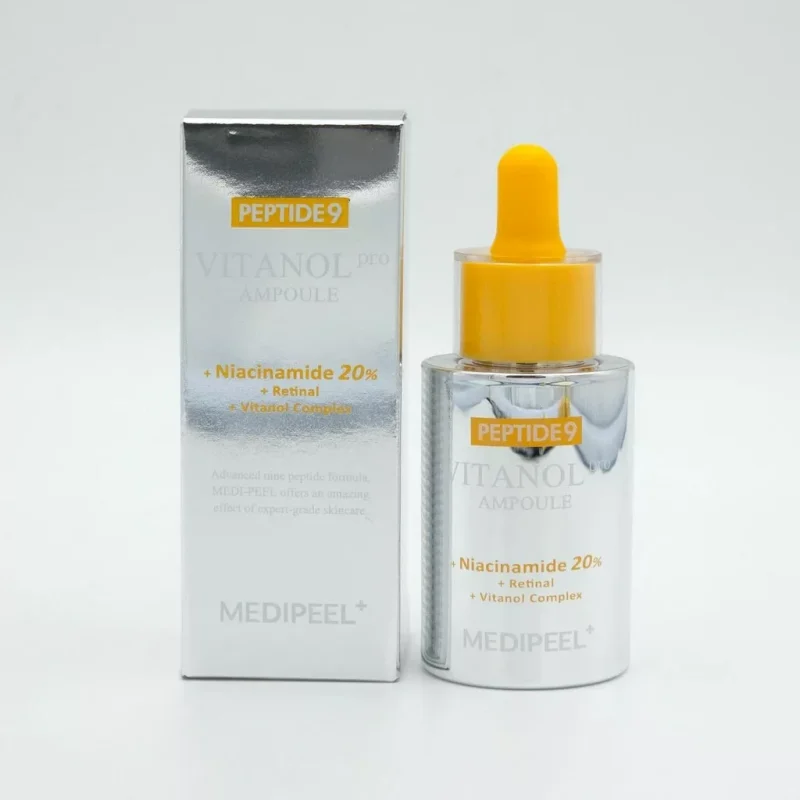 سرم نیاسینامید ۲۰٪ و ویتانول مدی پیل حاوی ۹ پپتاید و رتینول Medi-Peel Peptide 9 Vitanol Ampoule Pro 30 ml - تصویر 3