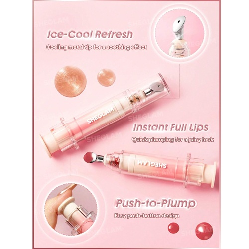 17412663103975c11ff2505a461bb4097b2a3a227f_wk_sheglam لیپ گلاس حجم دهنده شیگلم مدل Booster shine رنگ Own Your Shine - تصویر 8