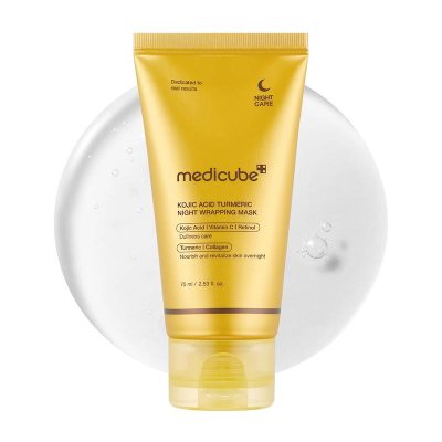 ماسک شب زردچوبه و کلاژن مدی کیوب MEDICUBE Kojic Acid Turmeric Night Wrapping Mask 75ml