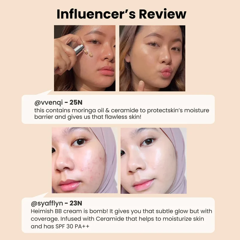 بی بی کرم هیمیش (Ceramide BB Cream heimish)SPF30 - تصویر 4