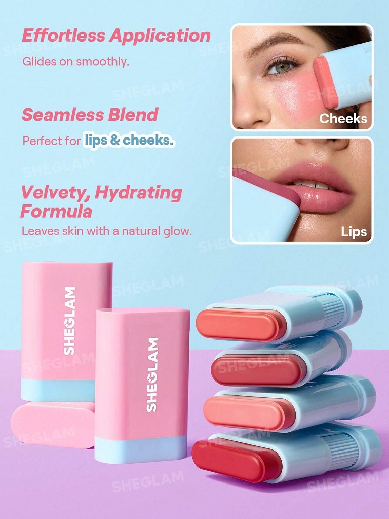 sheglam-glass-glow-blush-stick02 رژگونه استیکی شیگلم - تصویر 5