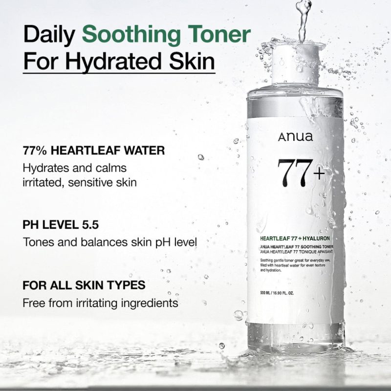 تونر هارتلیف و هیالورن جدید 77+ آنوا / Anua Heartleaf + Hyaluron 77% S 250ml - تصویر 4